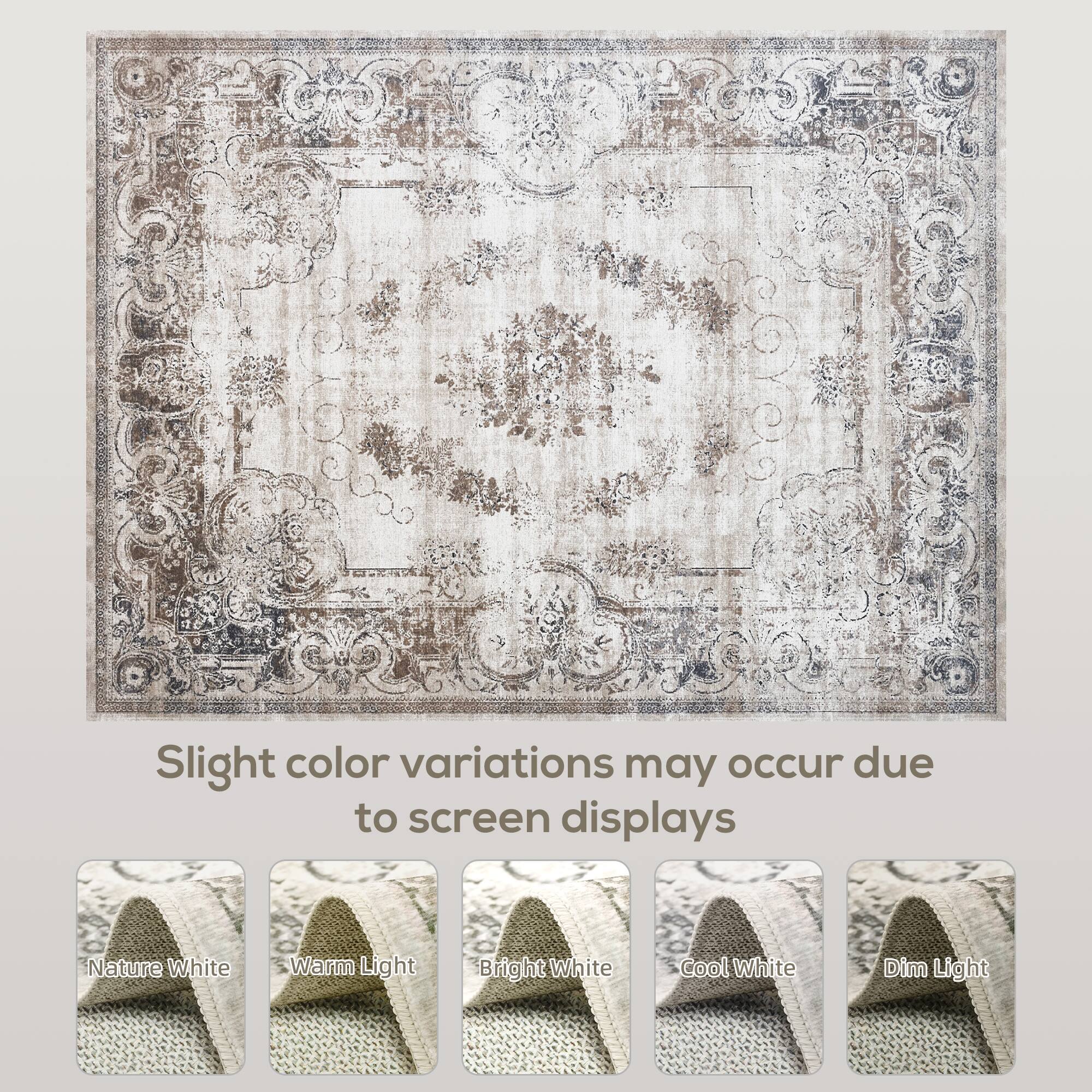 Slight color variations may occur due to screen displays. Nature White, Warm Light, Bright White, Cool White, Dim Light.