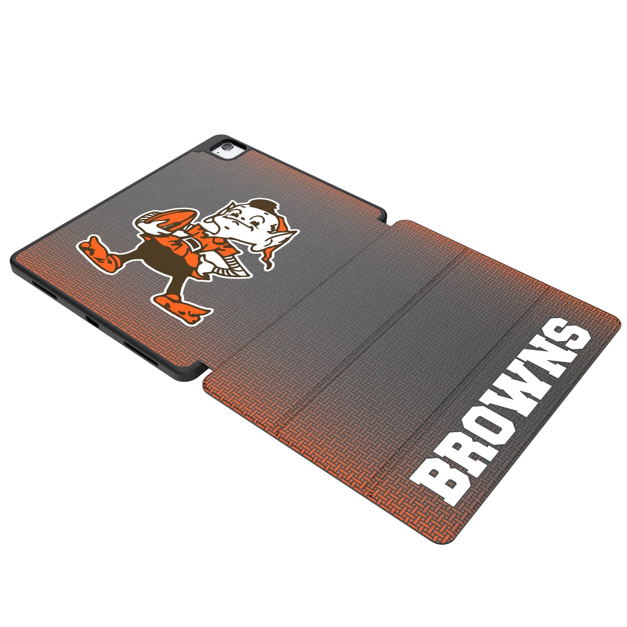 Front. Keyscaper - Cleveland Browns iPad Case - 7/8/9 Gen / 10.5in Pro / 3rd Gen Air - Black.