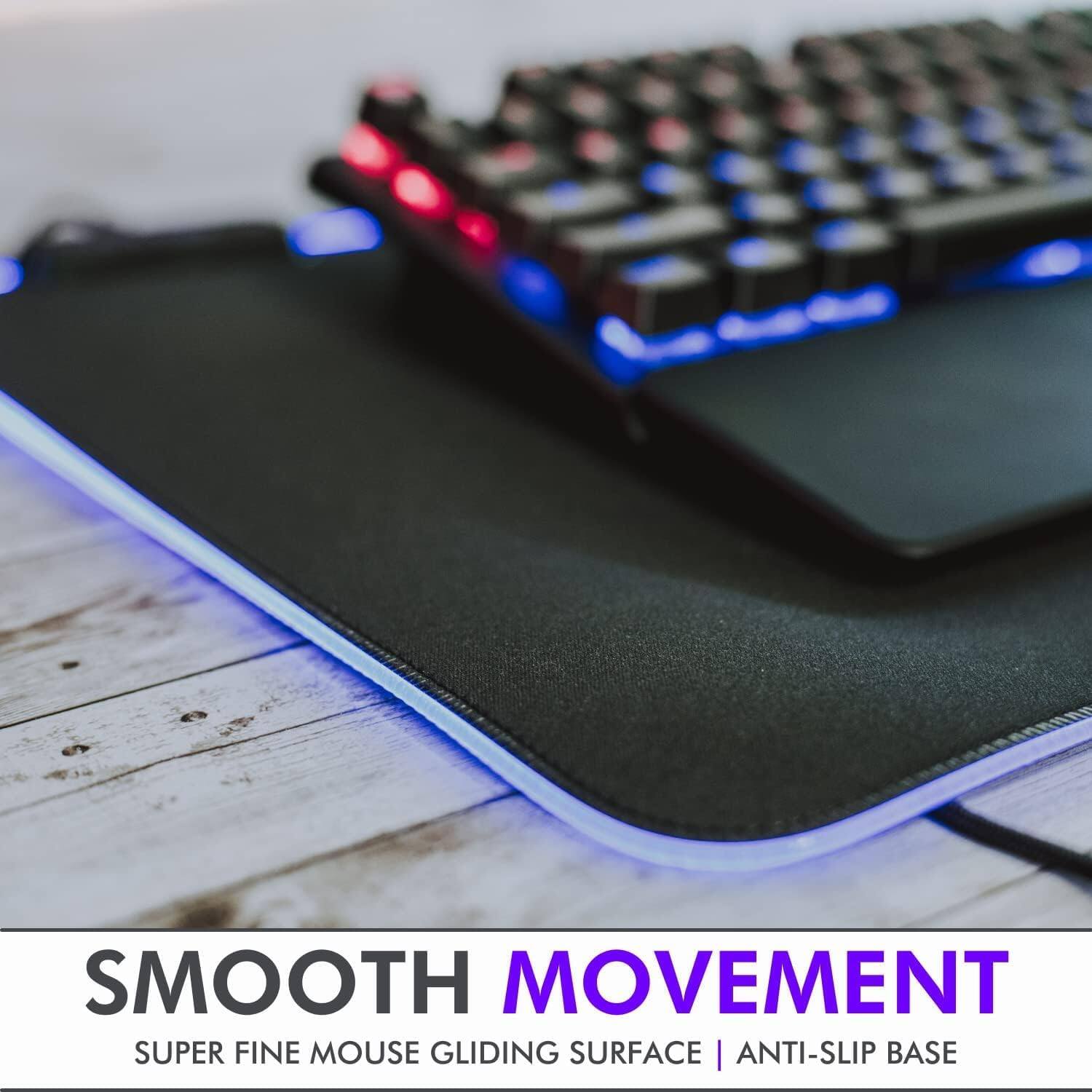 SMOOTH MOVEMENT  
SUPER FINE MOUSE GLIDING SURFACE | ANTI-SLIP BASE