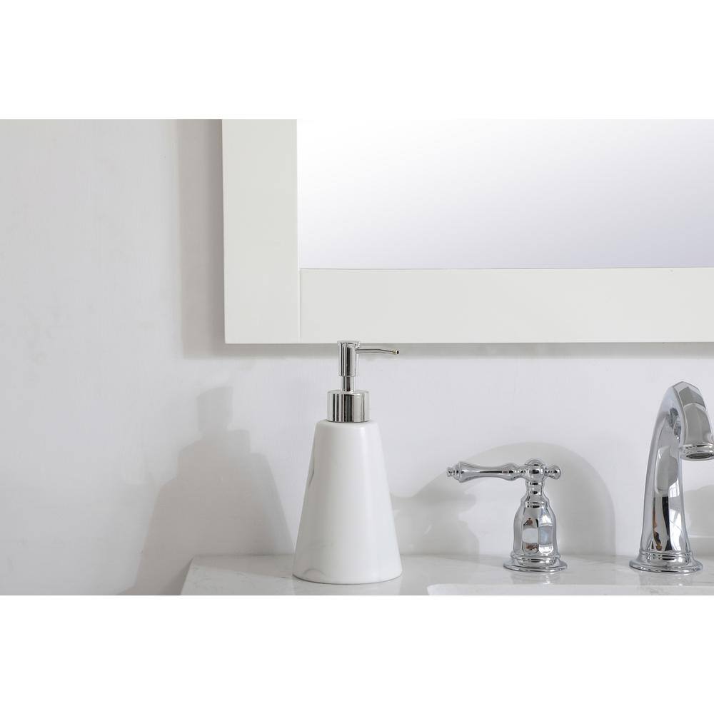 Alt View 4. Elegant Decor - Aqua rectangle vanity mirror 27 inch in White - White.