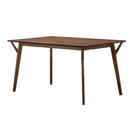 Manhattan Lane - Skie Dining Table, 59 Inch Rectangular Top, Angled Legs, Brown Solid Wood - Walnut Brown