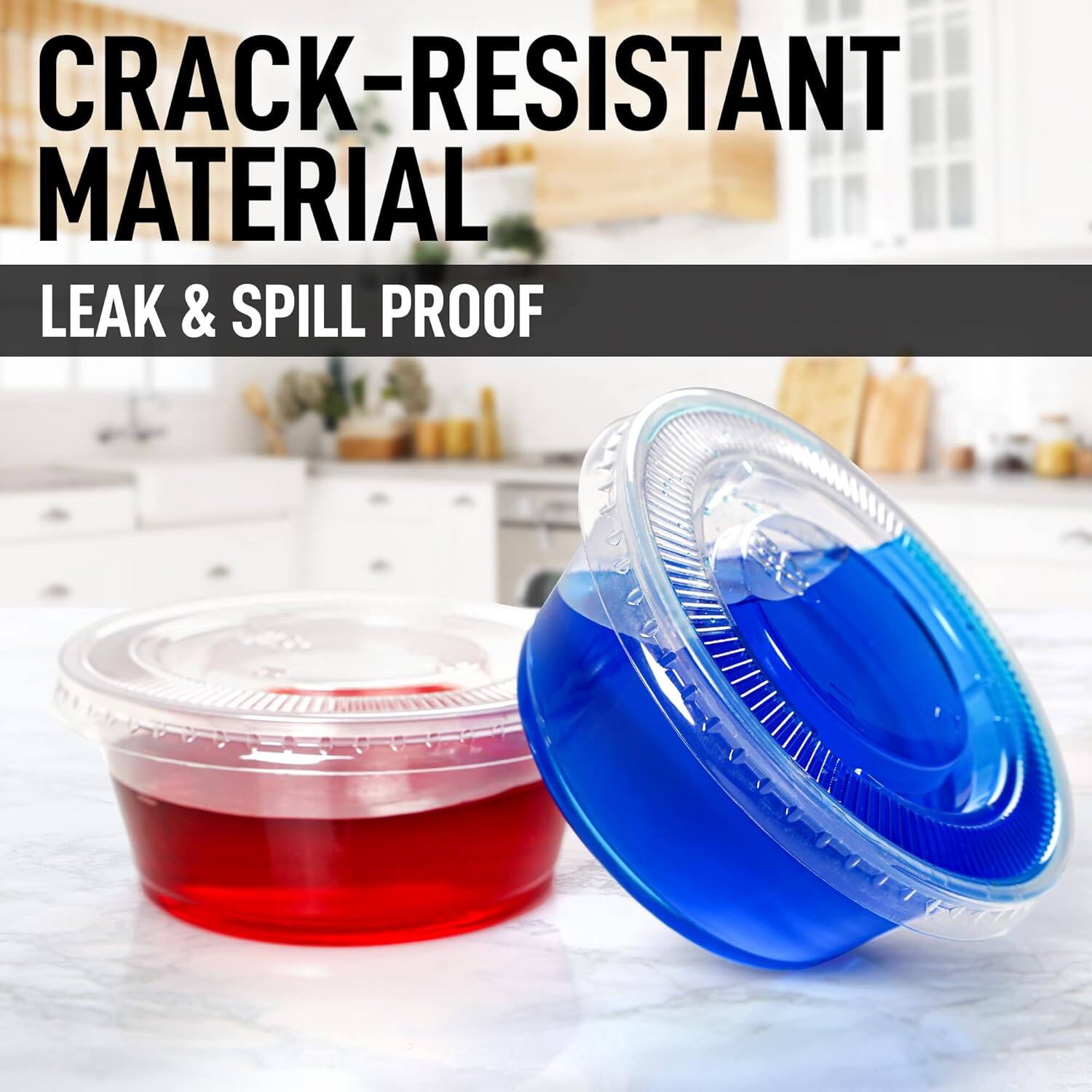CRACK-RESISTANT MATERIAL  
LEAK & SPILL PROOF
