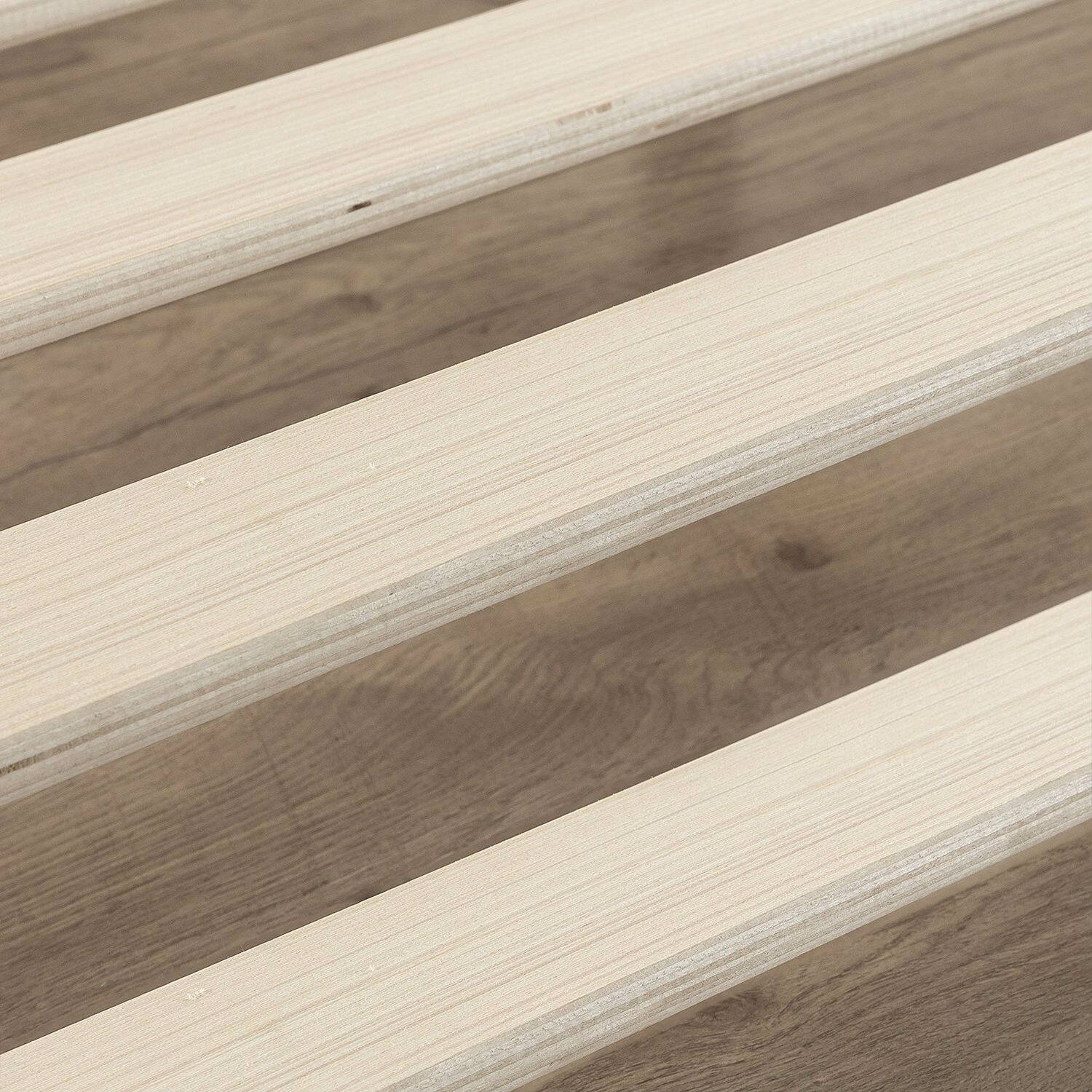 Alt View 1. Hivvago - Hivvago Queen size Modern 10-inch Low Profile Metal Platform Bed Frame with Wood Slats - Black.