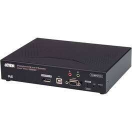 Aten Technology - 4K DisplayPort Single Display KVM over IP Transmitter with PoE (KE9952T) - Multicolor