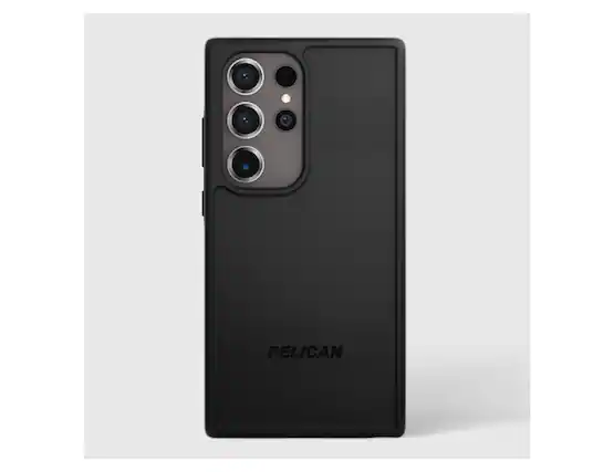Front. Pelican - Pelican Protector Case for Samsung Galaxy S24 Ultra - Black - Black.