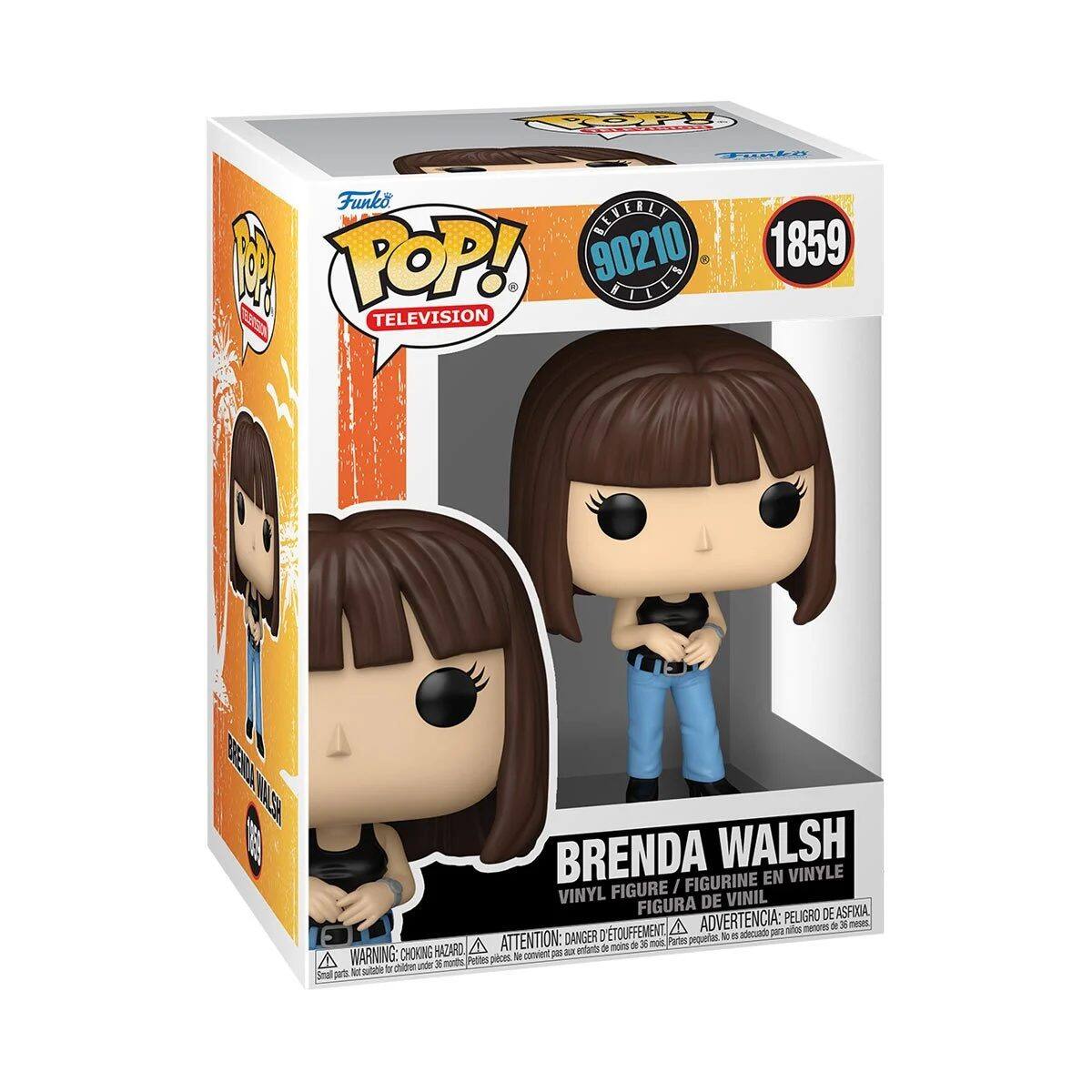 Funko POP! TELEVISION  
90210  
1859  

BRENDA WALSH  
VINYL FIGURE / FIGURINE EN VINYLE / FIGURA DE VINIL / FIGURA DE VINIL  

ADVERTENCIA: PELIGRO DE ASFIXIA  
ATTENTION: DANGER D'ETOUFFEMENT  
WARNING: CHOKING HAZARD  
ATTENTION: DANGER D'ETOUFFEMENT  

Small parts. Not for children under 3 years.  
Petites pièces. Ne convient pas aux enfants de moins de 3 ans.