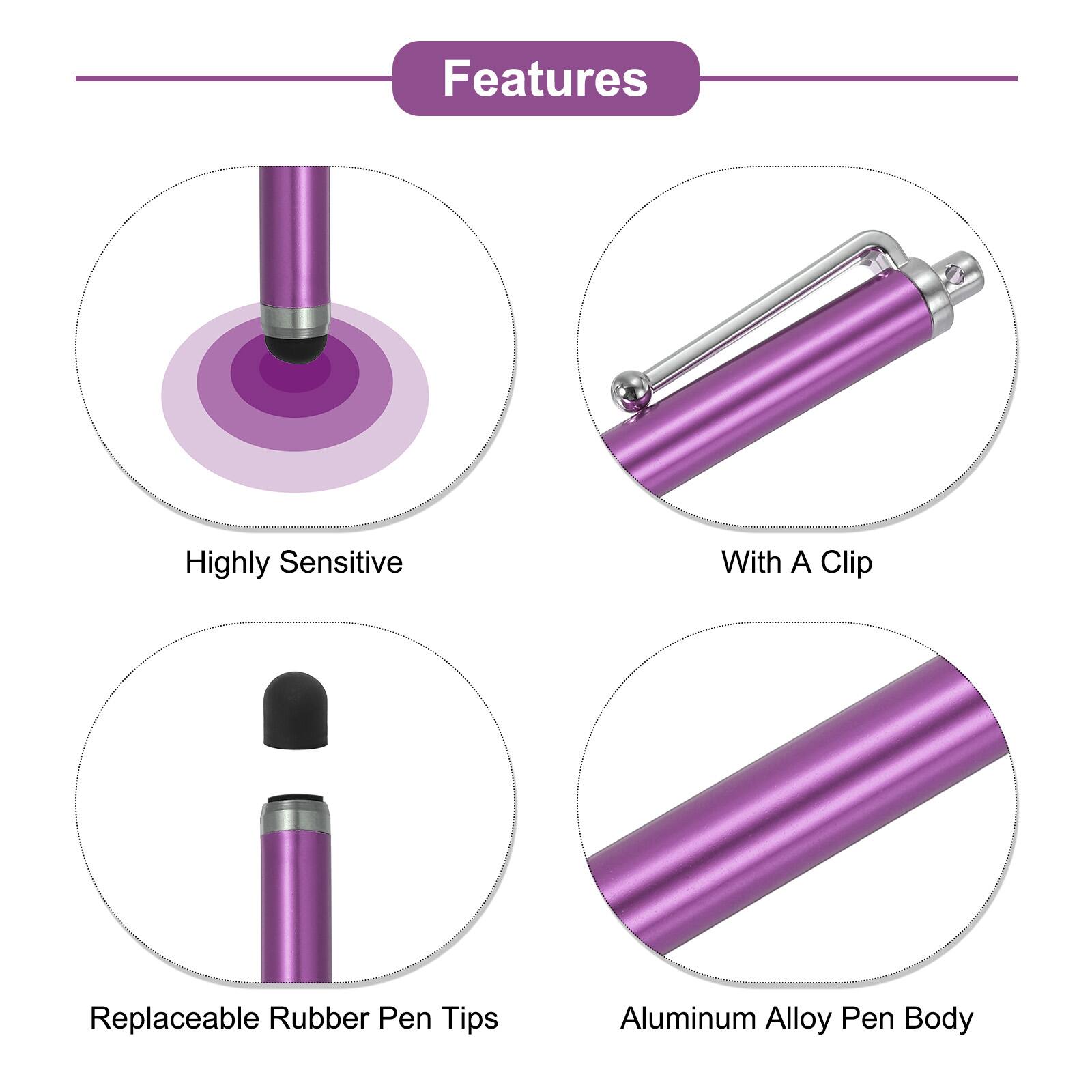 Features:
- Highly Sensitive
- With A Clip
- Replaceable Rubber Pen Tips
- Aluminum Alloy Pen Body