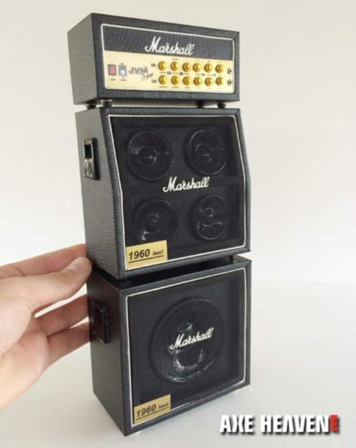 Axe Heaven - Classic Full Stack 4x12 MS Style Speaker Cabinets Black Miniature Replica Collectible MS-AMP3-1