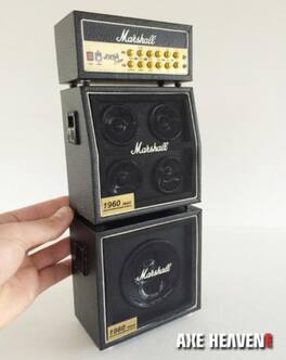 Axe Heaven - Classic Full Stack 4x12 MS Style Speaker Cabinets Black Miniature Replica Collectible - Collectibles - Multicolor