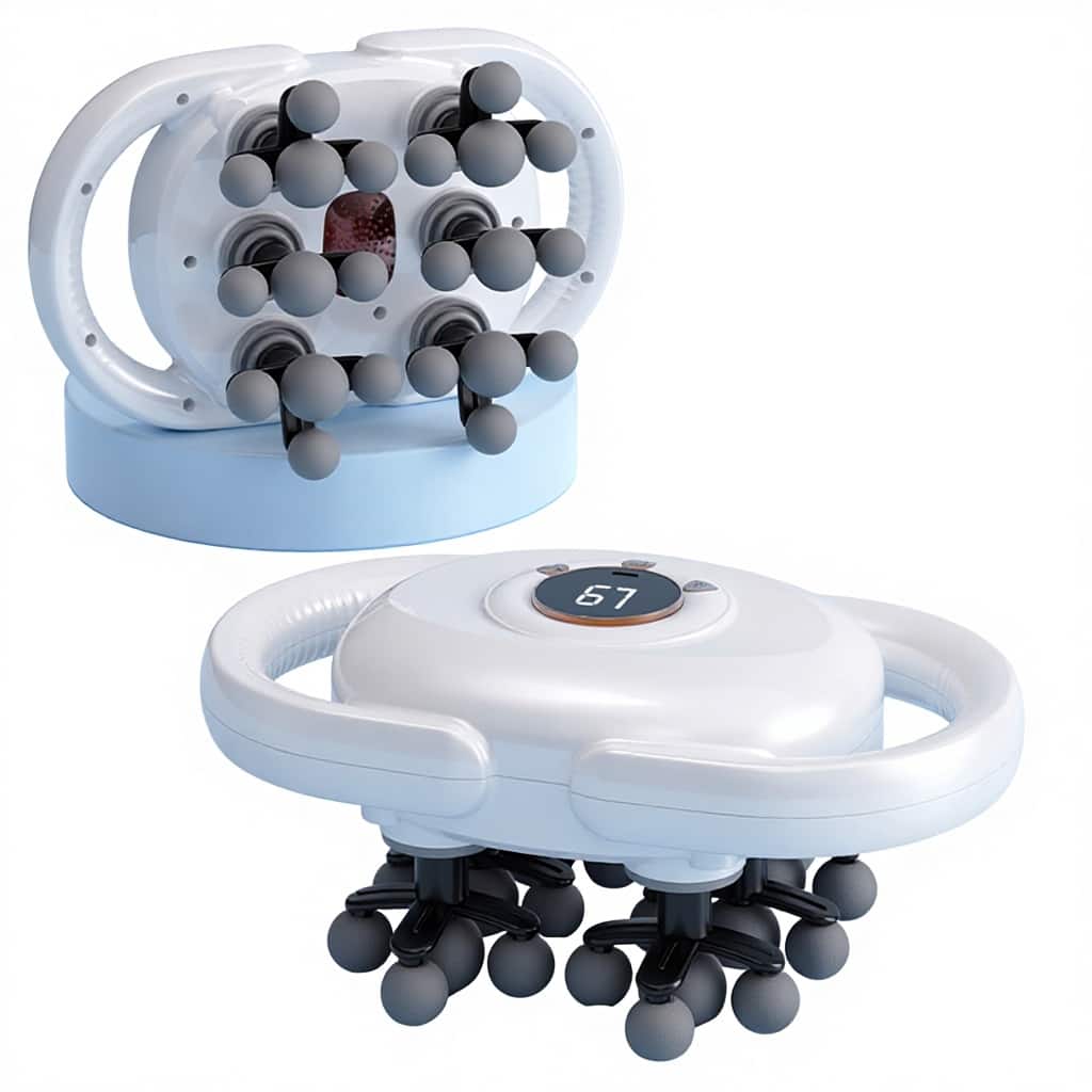 Cluzine - 22-Head Deep Tissue Massager with Red Light Therapy, High-Power Handheld Percussion Massager