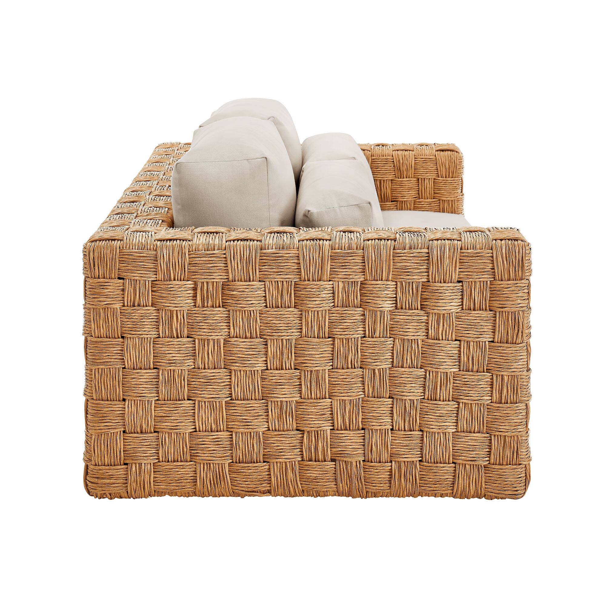 Back. Modway - Thames Outdoor Patio Wicker Outdoor Patio Rattan Loveseat by Modway - Natural Light Gray.