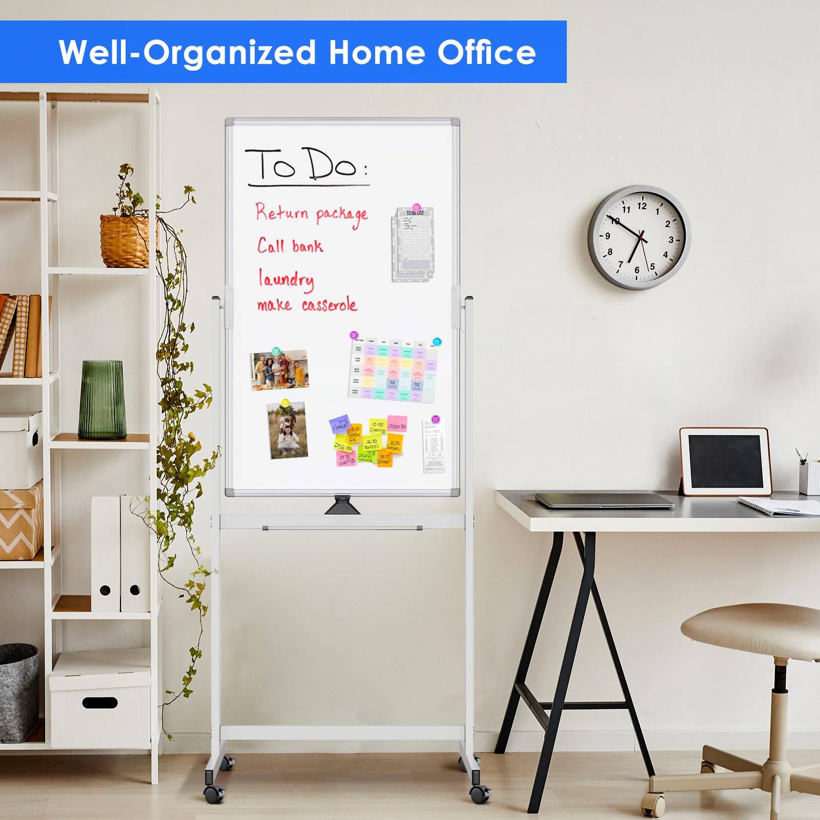 Well-Organized Home Office

To Do:
- Return package
- Call bank
- Laundry
- Make casserole