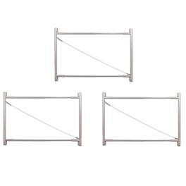 Adjust-A-Gate - Gate Building Kit, 36"-72" Wide Opening Up To 6' High (3 Pack) - Silver