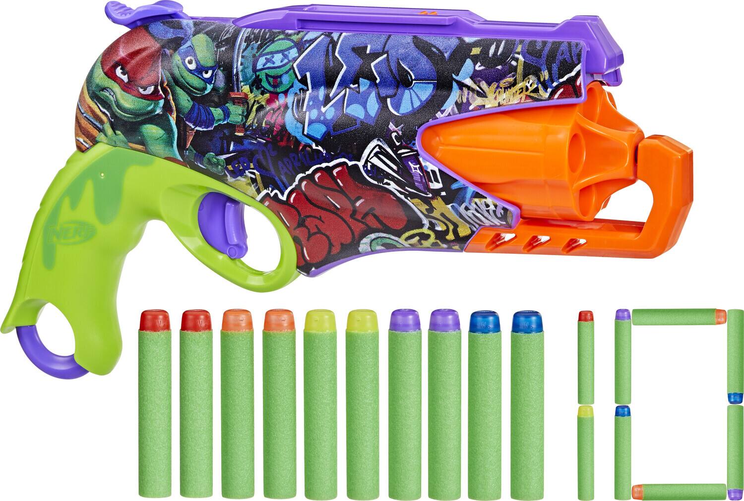 Alt View 1. Hasbro - Hasbro Collectibles - Nerf - Teenage Mutant Ninja Turtles Dart Blaster (TMNT)   - Collectibles - Multicolor.