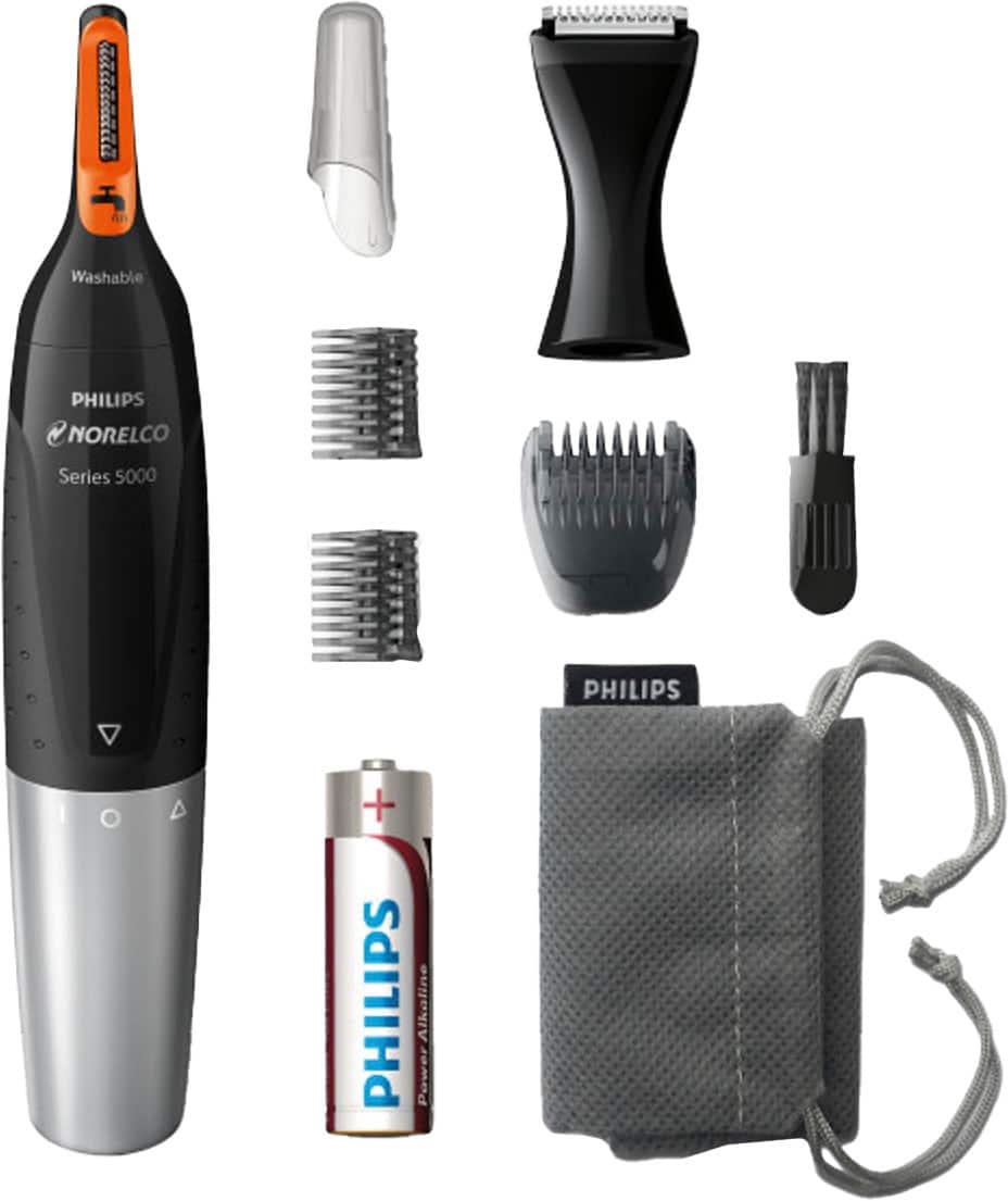 An Washable PHILIPS NORELCO Series 5000 PHILIPS + PHILIPS PowerAlkaline Battery