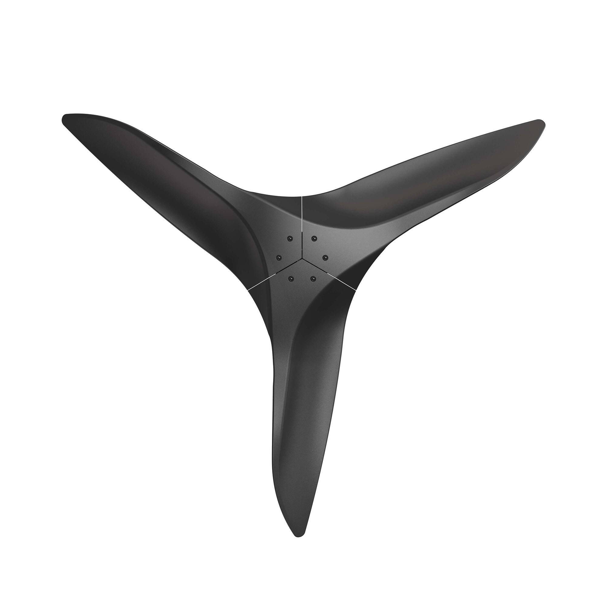 Alt View 6. Parrot Uncle - 52" Modern Black DC Motor No Light Ceiling Fan with Remote - Black.