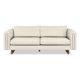 Simpli Home - Jones 84 inch Wide Contemporary Sofa in Ivory Tightly Woven Performance Fabric - Ivory