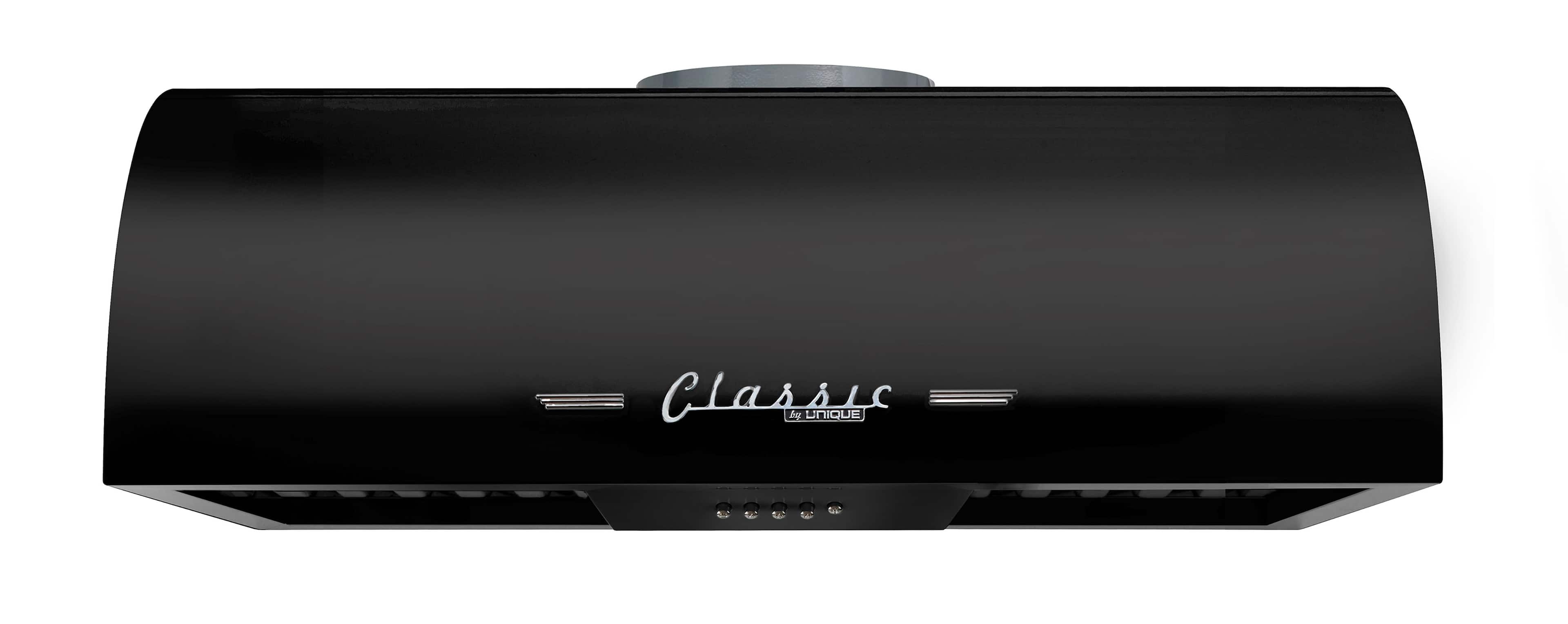 Unique Appliances - 24 inches - Externally Vented - Under cabinet Range Hood - Midnight Black - Front_Zoom