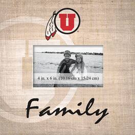 Fan Creations - Utah Utes 10'' x 10'' Burlap Pattern Frame - Multicolor