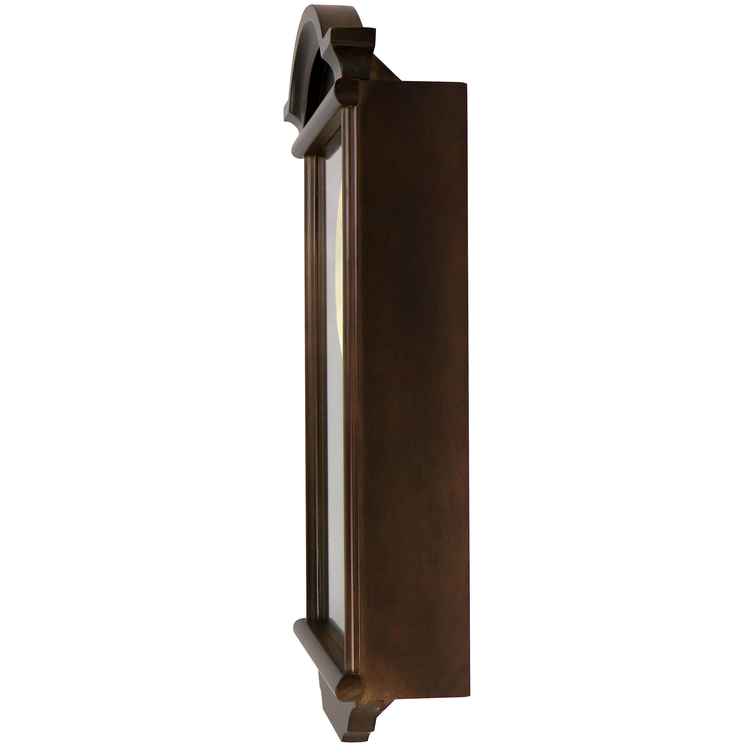 Alt View 2. Bedford Clock Collection - Bedford Clock Collection George 22 Inch Chestnut Wood Chiming Pendulum Wall Clock - Brown.