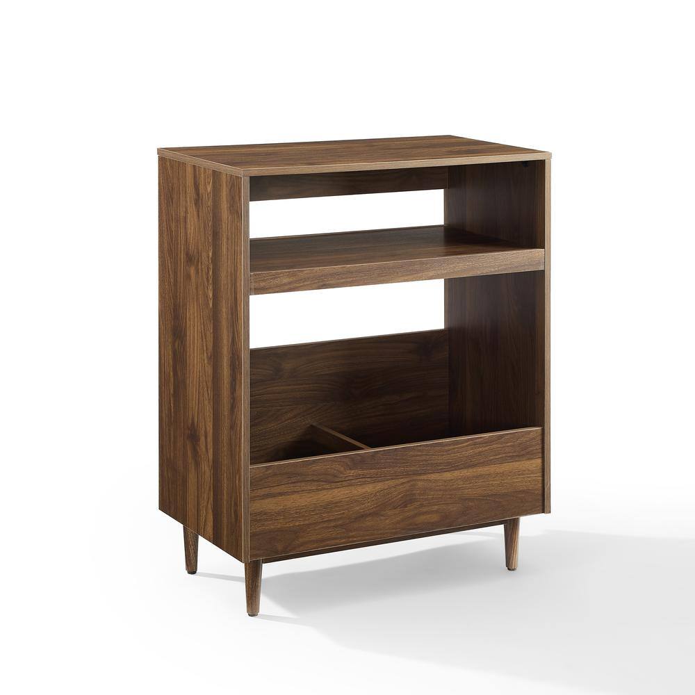 Alt View 2. Crosley Furniture - Liam Record Player Stand With Vinyl Storage - Walnut.