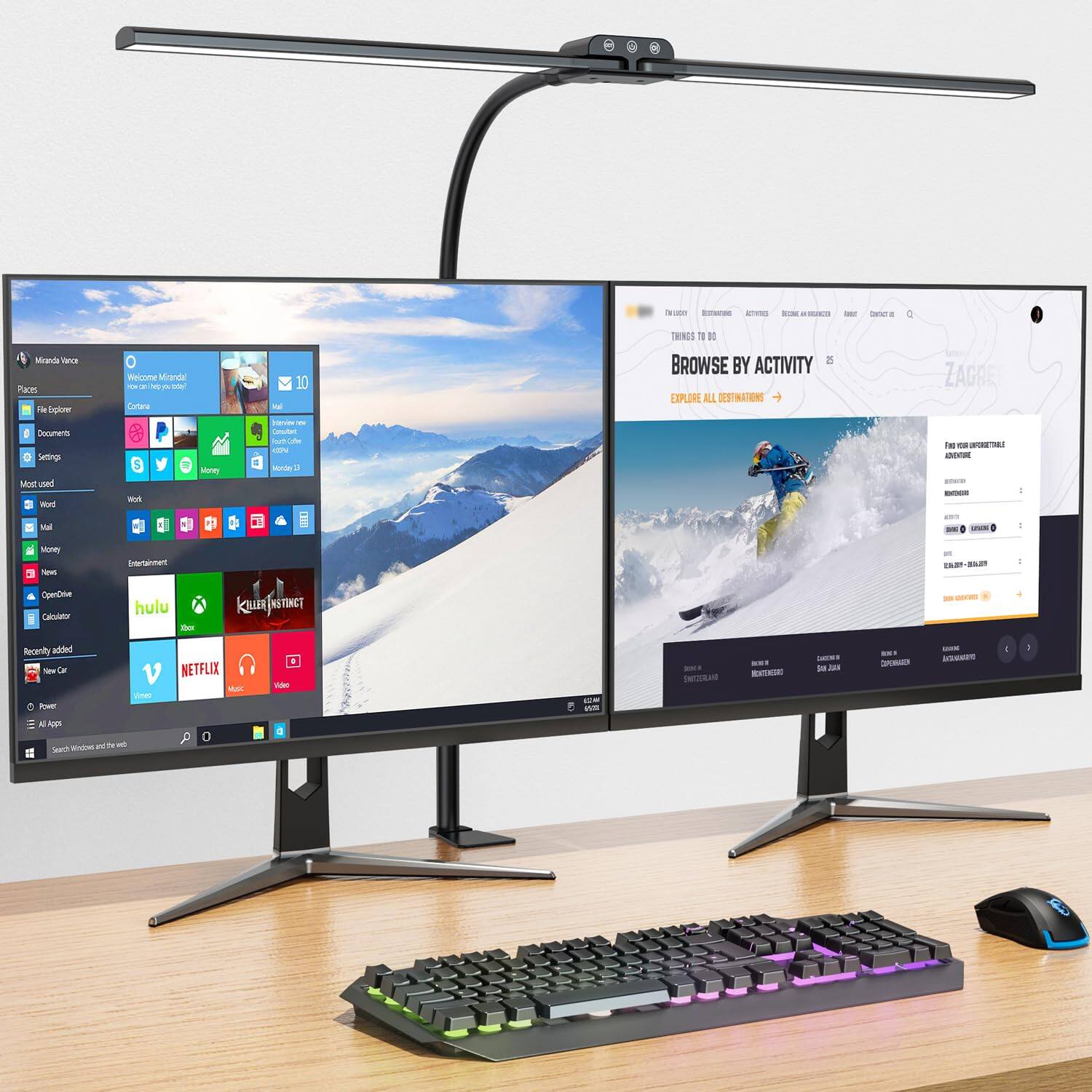 Dazzling Pops Desk Lamp Double Head Led With Clamp Architect Lights For ...