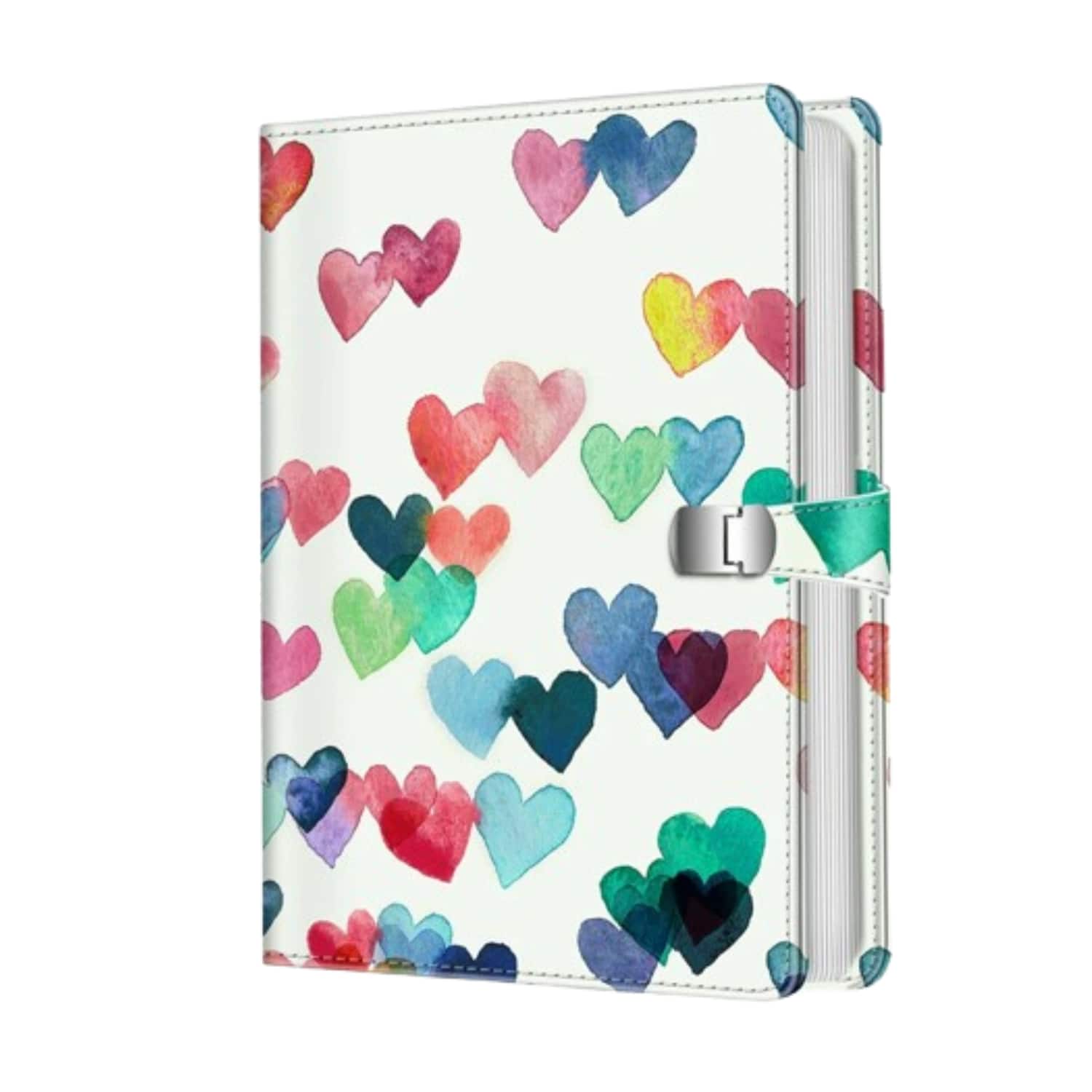 Stock Preferred - 4x6 Photo Album 112 Pocket Capacity Mini Book with Vegan PU Leather Cover - Raining Hearts