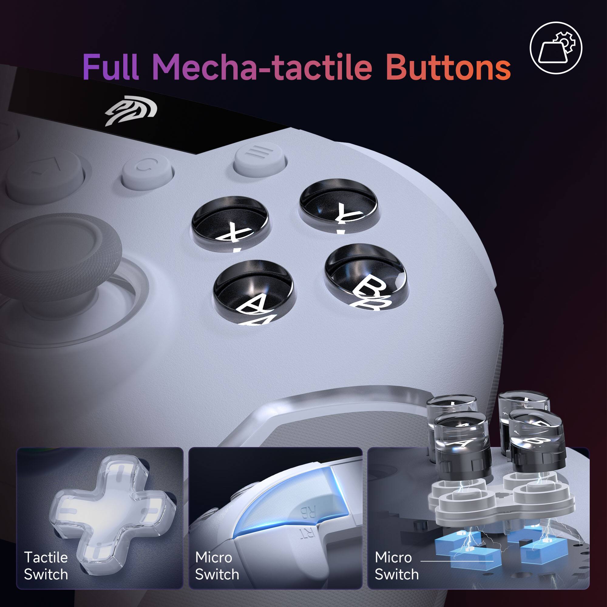 Full Mecha-tactile Buttons

Tactile Switch  
Micro Switch  
Micro Switch