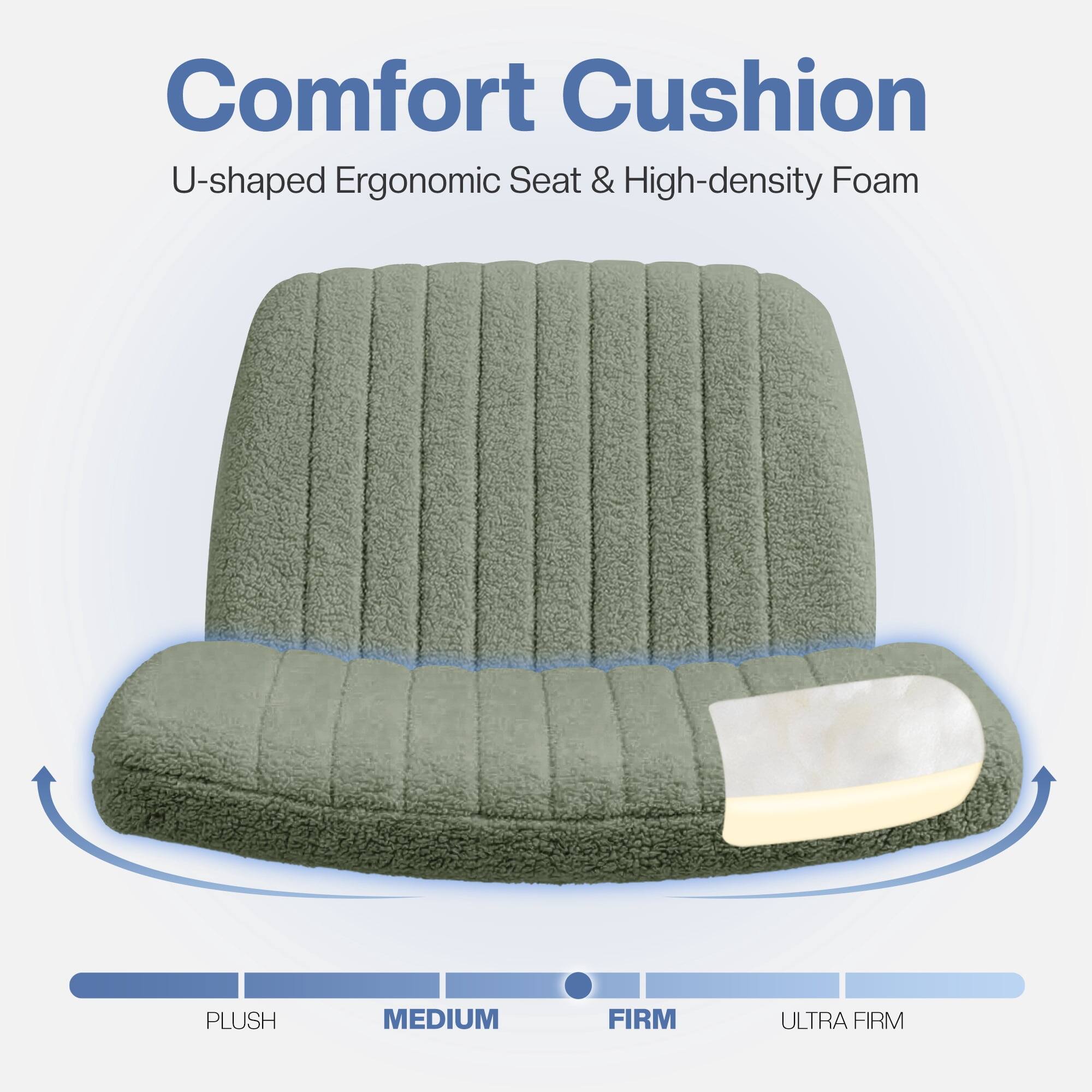 Comfort Cushion  
U-shaped Ergonomic Seat & High-density Foam  

PLUSH  
MEDIUM  
FIRM  
ULTRA FIRM
