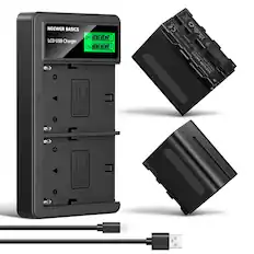 NEEWER BASICS
LCD USB Charger
CH1 GECE
CH2 GEECI
Fits:
F550/F750/F960
FM50/FM500H
PAN
BDI/VBD2/BDC70
VBDI
Fits:
F970
NP
SinoLLEINN
Replace PRODAN BASICS battery
7.39
nothint_acibe
CH1 + 0 SN
CH2 + 0 SN
60-F760/F96C
FM50/FM500H
PAN
VBDI/VBD2/BDC70
F660
VBD1
