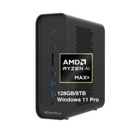 NextNuc - AMD Strix halo Mini Desktop (Ryzen AI Max+ 395, 128GB, 8TB SSD, AMD Radeon 8060S, WiFi 7, Bluetooth 5.4, Win 11 Pro) - Black