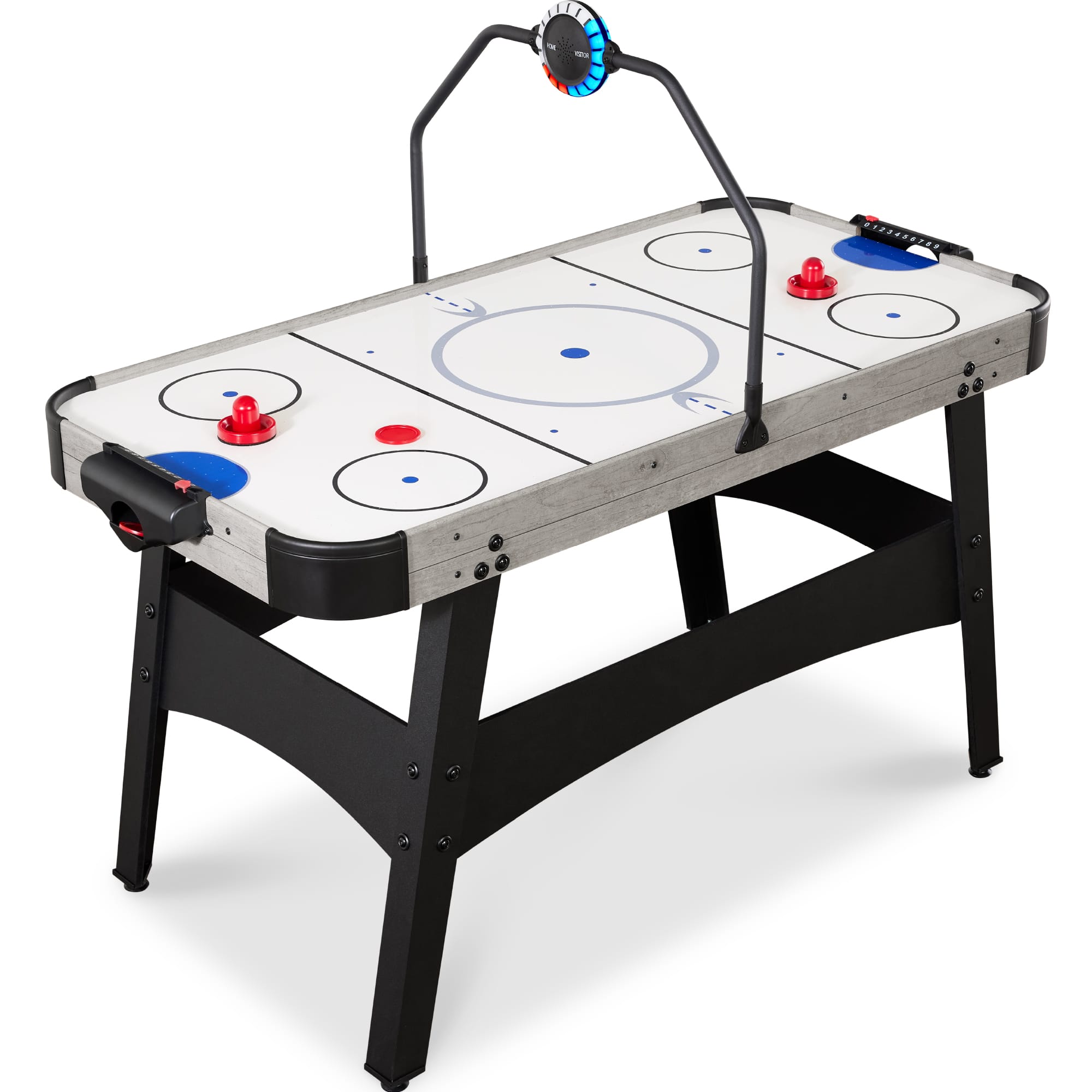 Front. Best Choice Products - Best Choice Products 54in Air Hockey Game Table w/ LED Lights, Scoreboard, Powerful Motor - Gray - Gray.