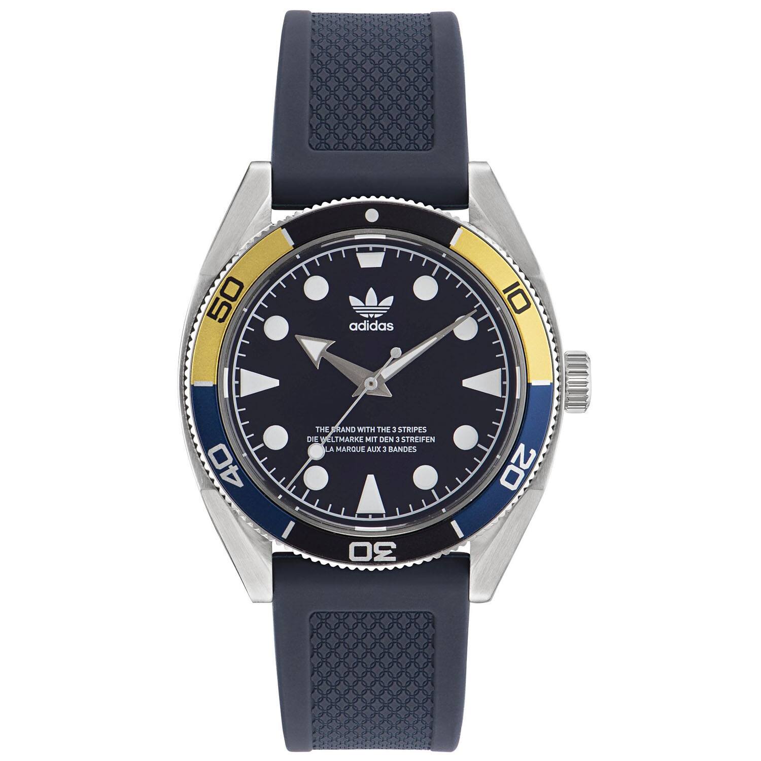 Photos - Wrist Watch Adidas Men's Originals Fashion Edition Two Dial Watch - AOFH23006 - Navy blue AOFH23006