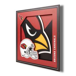 YouTheFan - Arizona Cardinals 12'' x 12'' 3D Logo Wall Art - Multicolor