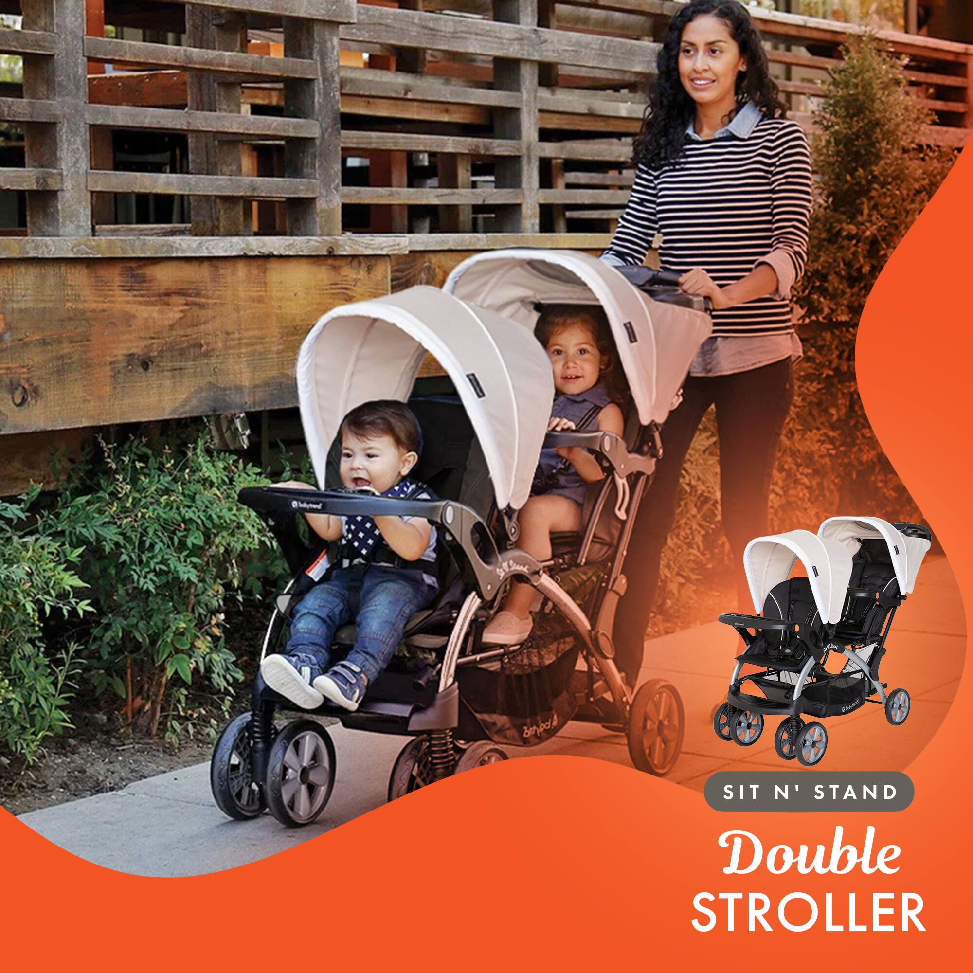 ahed bee SIT N' STAND Double STROLLER
