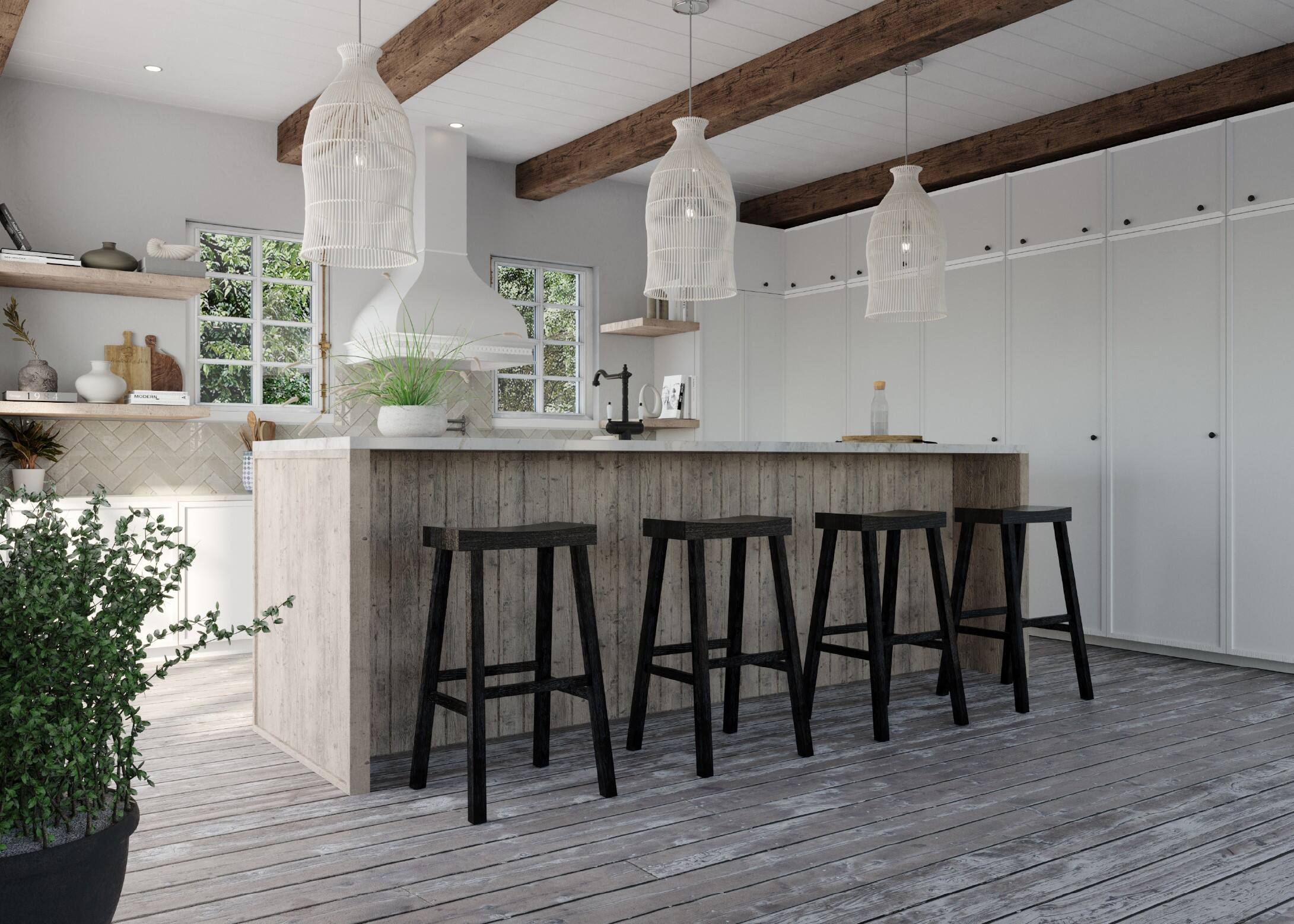 Left. Maven Lane - 31" Vincent Barstool in Antiqued Finish - Antiqued Black.