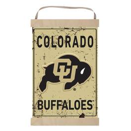 Jardine - Colorado Buffaloes Faux Rust Banner Sign - Black