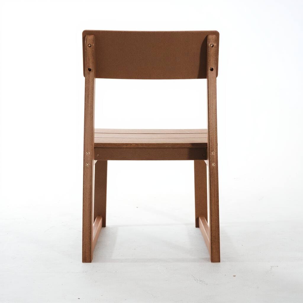 Alt View 1. Anysun - 2-Pack Modernist Design HDPE Outdoor Chairs, Recycled Plastic Garden Chairs for Patio or Backyard - Brown.