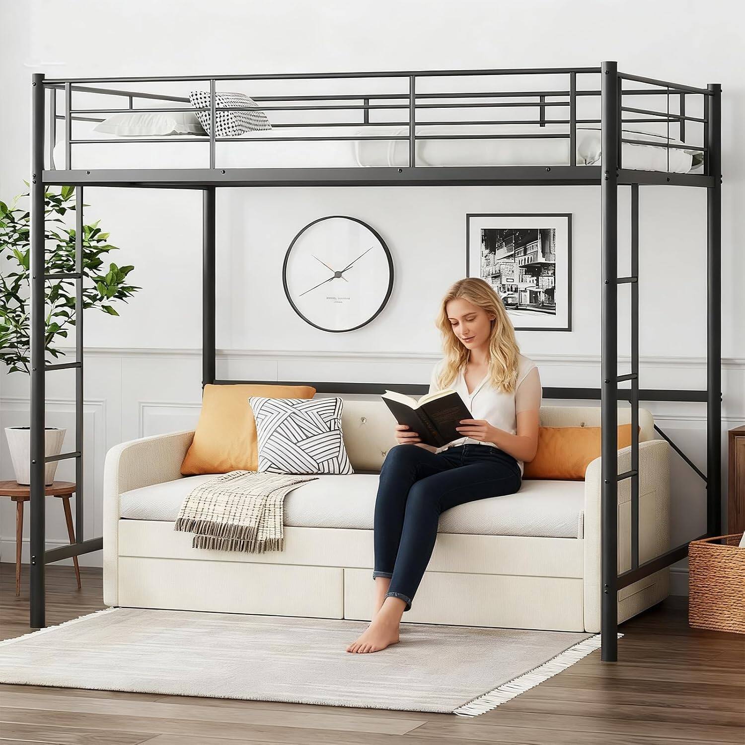 Alt View 3. Winado - Twin Size Daybed with 2 Storage Drawers and Pockets, Chenille Upholstered Comfy Sleeper Couch Sofa Bed for Living Room - Chenille Beige.