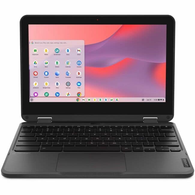 Lenovo - 500e Chromebook Gen 4s 83L40000US 11.6" Touchscreen Convertible 2 in 1 Chromebook - HD - Intel N-Series N100 - 4 - Gray