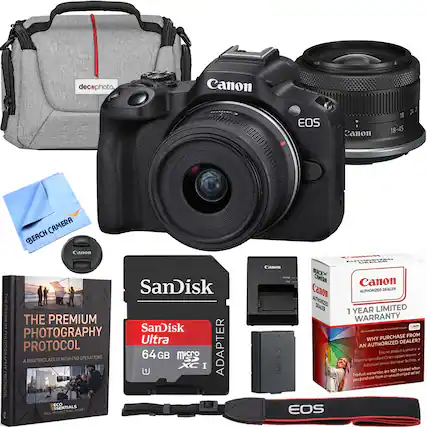 decophoto
Canon
Canon RF418 45mm LENS 14.5-6.3 IS STM BEACH CAMERA
Canon SanDisk THE PREMIUM THE PHOTOGRAPHY PREMIUM SanDisk Ultra PHOTOGRAPHY PROTOCOL ADAPTER HIGH-END OPERATIONS 64 GB micro A MASTERCLASS IN CS XC I PROTOCOL DECO ESSENTIALS SERIES VOLUME! VISUAL ARC
18 EOS Canon 18-45 Canon AUTHORIZED DEALER Canon CHICKEN BERCH You CAMERA Canon Canoro AUTHORIZED DEALER DEALER THORIZED LIMITED 1 YEAR WARRANTY KLANCEBDO PURCHASE FROM WHY DEALER? AN AUTHORIZED Ensunes product 6 genuine Canon supper senices Catton Access to specialzed repair facilites Authorized service and honored when warranties are NOT self er! Product from an unauthorized you purchase EOS
