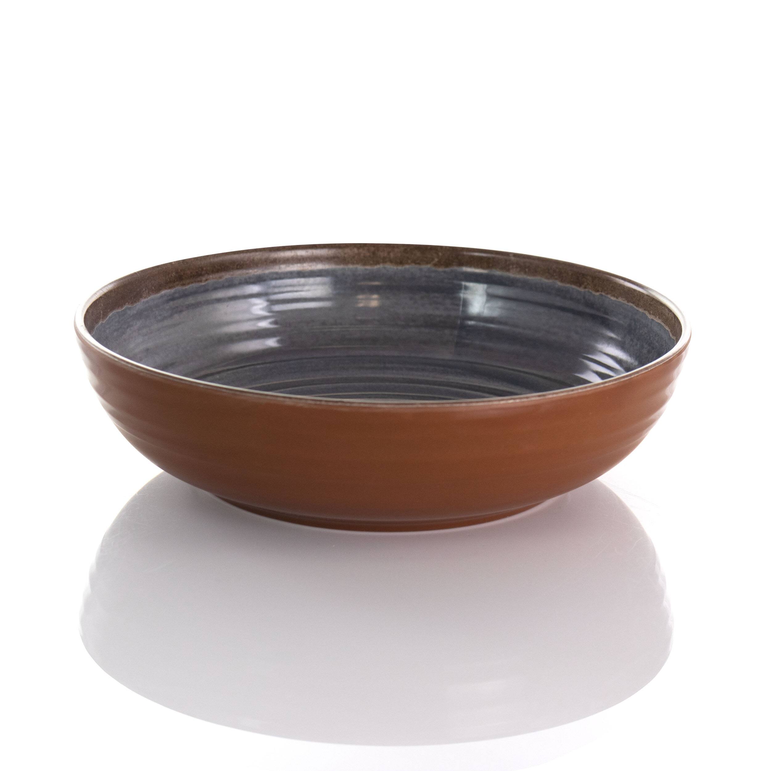 Alt View 1. Elama - Elama Stone Oak 12 Piece Lightweight Melamine Dinnerware Set in Black - Black.