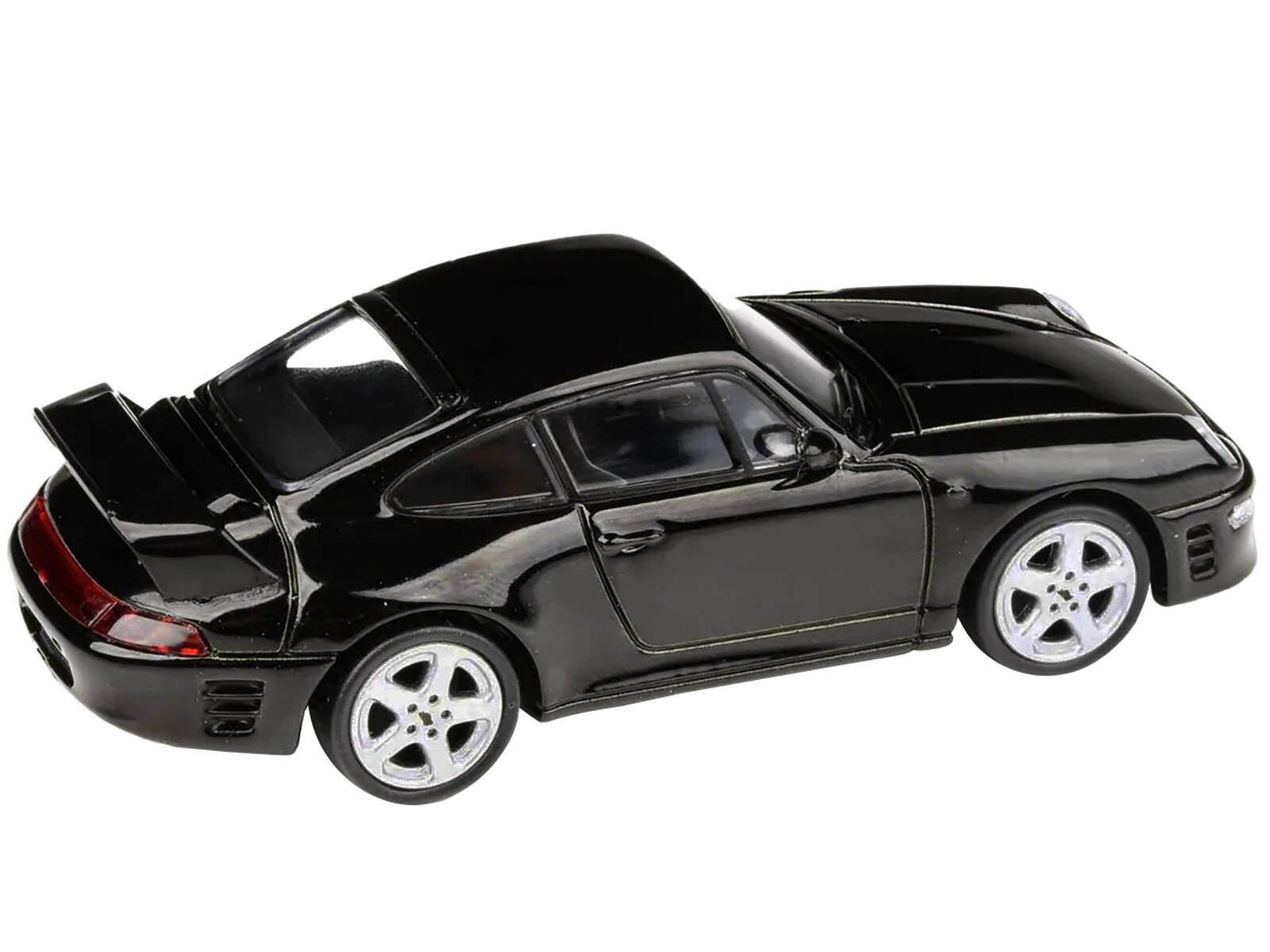 Angle. Paragon - 1995 RUF CTR2 Black 1/64 Diecast Model Car by Paragon - Black.