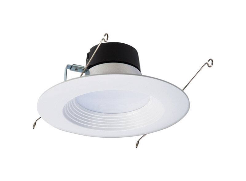 Angle. Halo - Halo Matte White 6 in. W Plastic LED Retrofit Recessed Lighting 10 W.