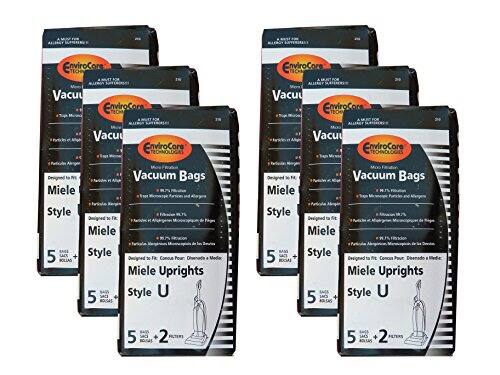 EnviroCore Technologies Vacuum Bags  
Designed for Miele Vacuum Bags  
Style 30 FRt  
Miele Style 5 LACT + BOLLAS  
Designed to Re  
Concu Pour a Miele Uprights  
Style U 5 2  
Miele Uprights  
Style U 5 2