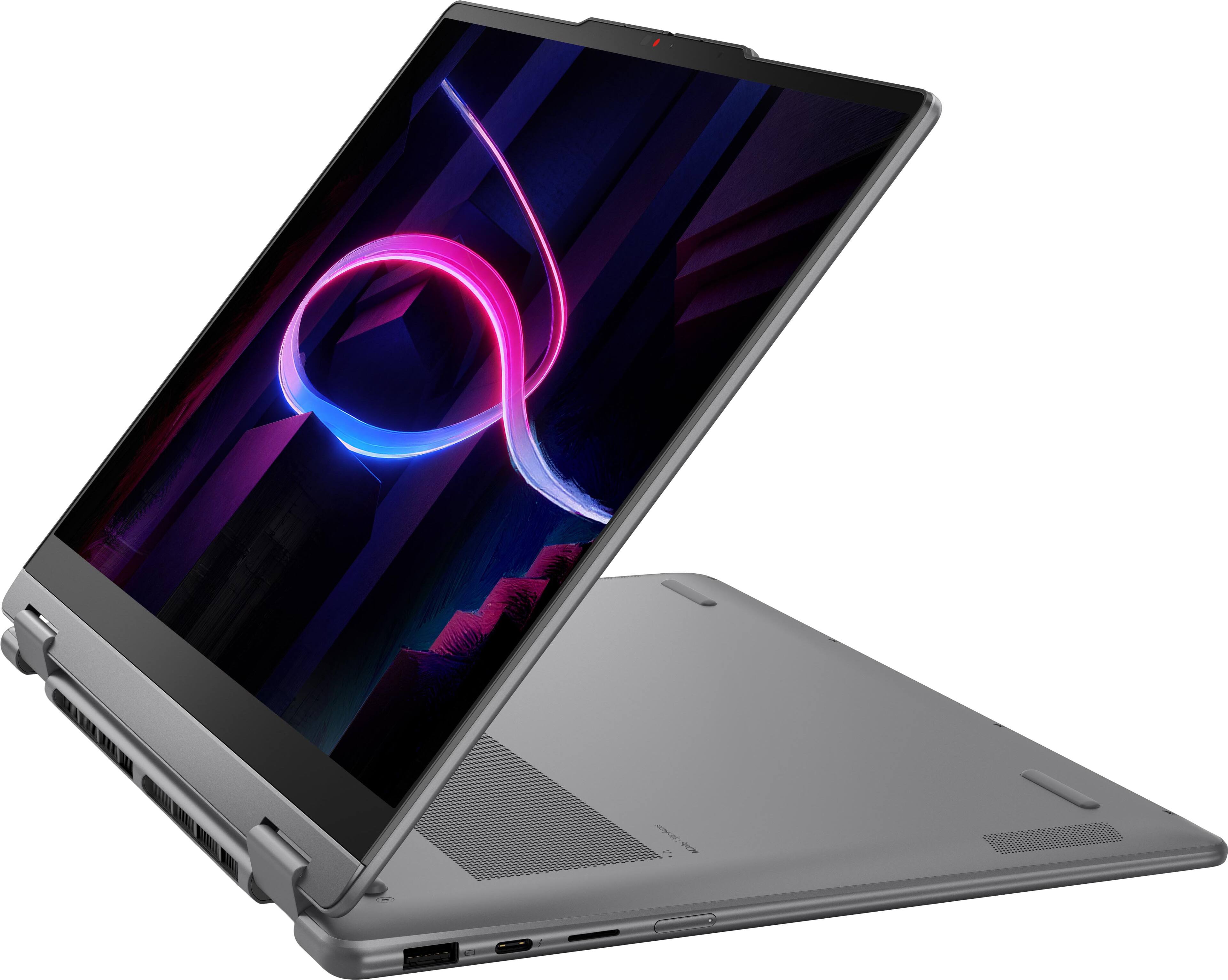 Alt View 15. Lenovo - Yoga 7i 2-in-1 14" 2K OLED Touchscreen Laptop - Intel Core Ultra 5 Processor 322 2026 - 8GB Memory - 512GB Storage - Luna Grey.