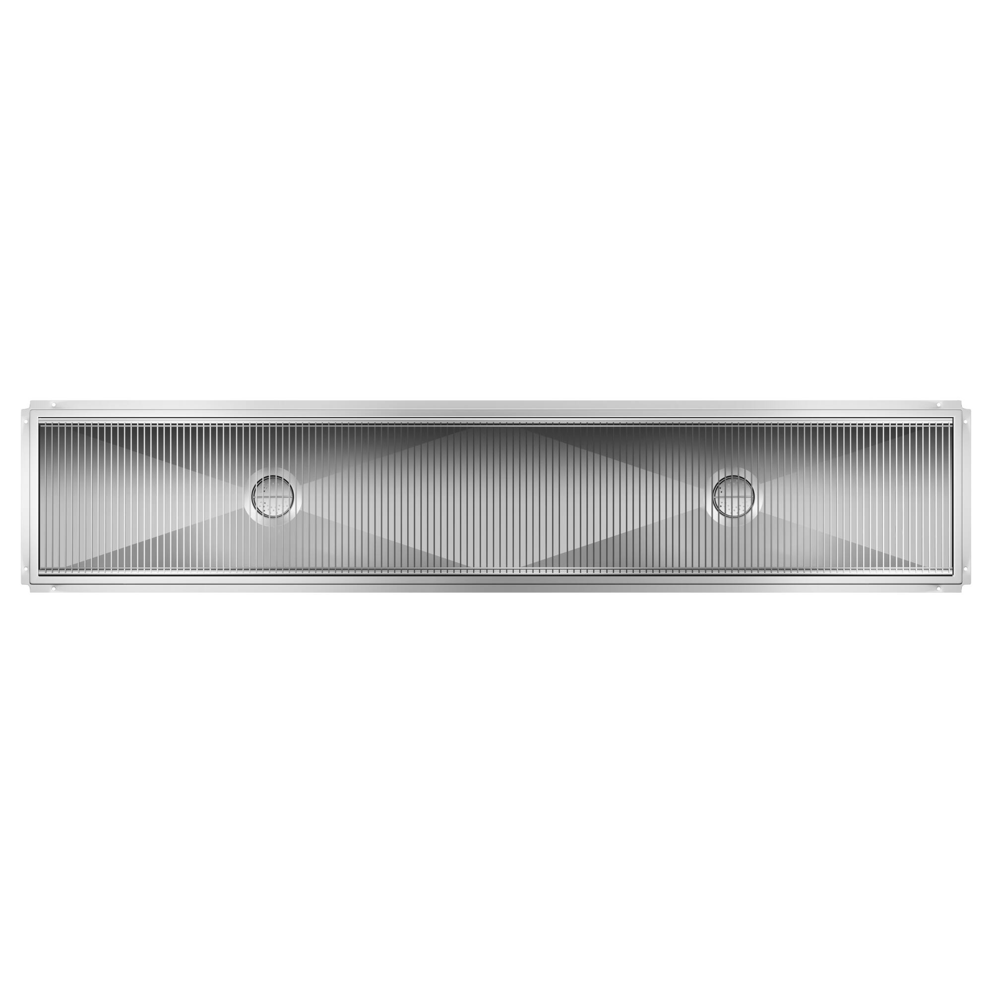 Alt View 1. Koolmore - 18" x 96" Stainless Steel Floor Trough Drain, 14-Gauge with Subway-Style Grating & Removable Drain Basket, NSF Listed - Stainless-Steel.