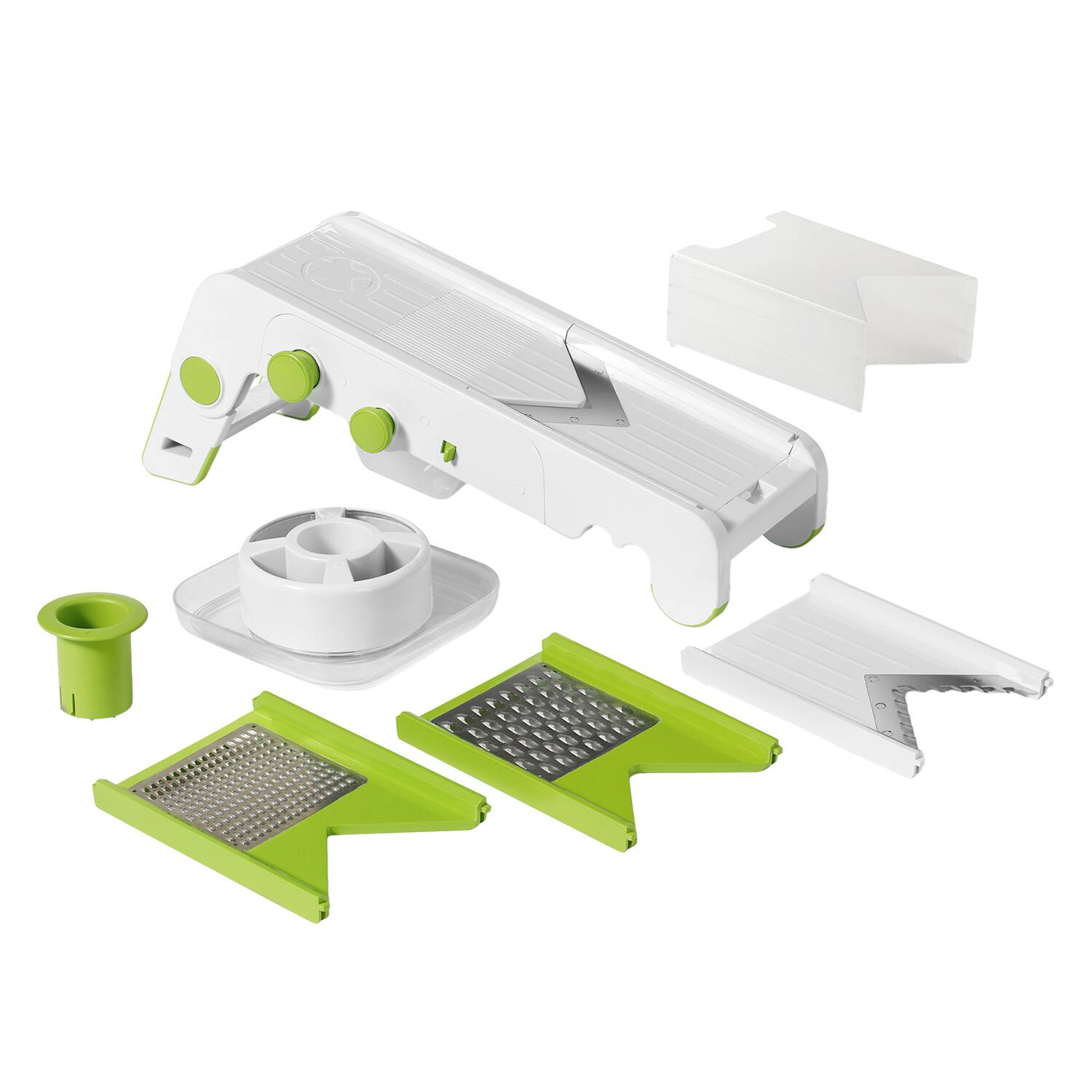 Alt View 10. Starfrit - Cubing Pro Mandoline Slicer with Storage Box - White/Green.