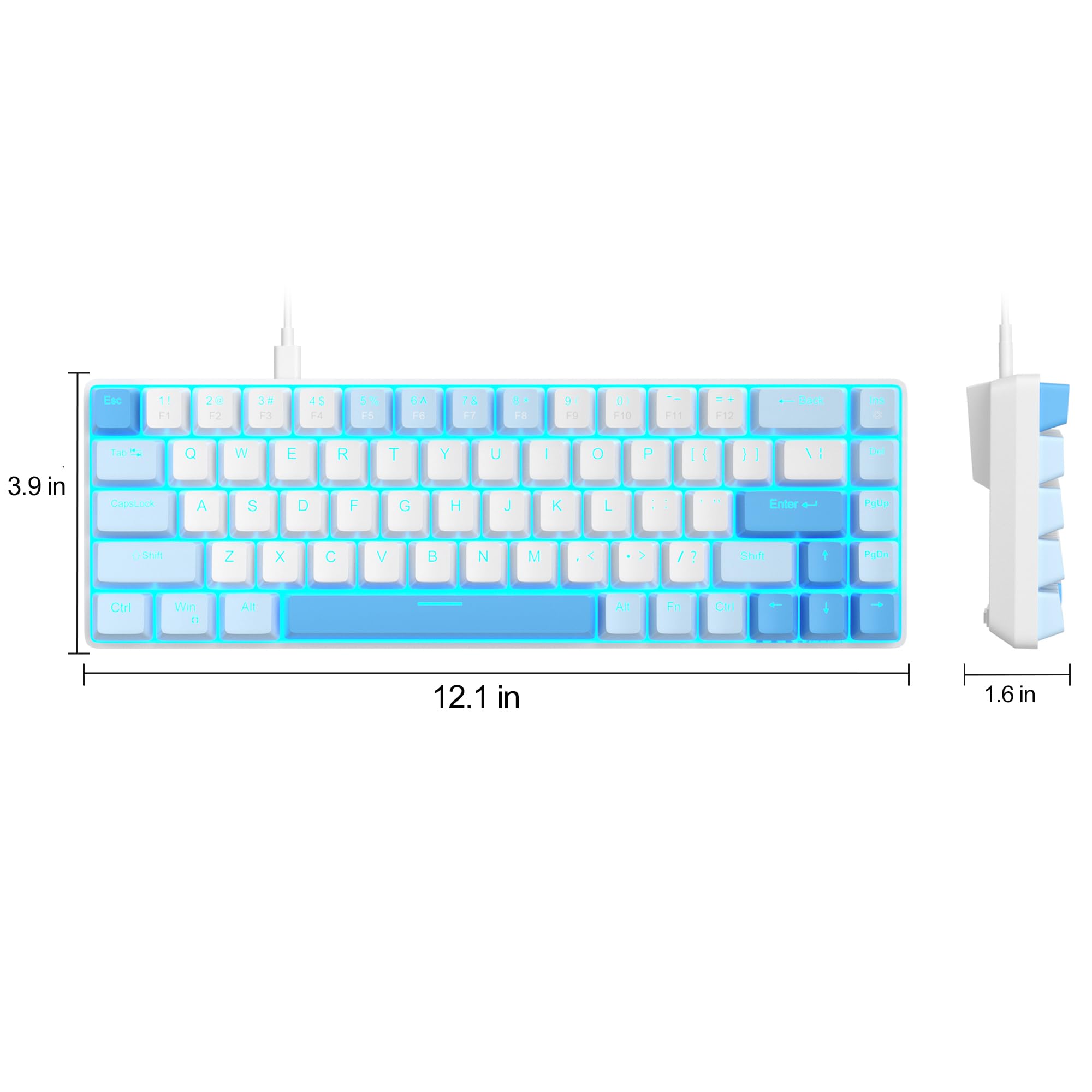 Exc 1 11 20  38 F3 45 14 5% FS 6A 2 TA 17 . F6 . 19 0 110 - F11 F12 - Back in - 3.9 in T COLock Q A W S E D R F T G Y H U J I K O L P : : [ " 11 \: Celor t D POp OO Z x C V B N M < > / /? Shit t Polle Ctrl We n All ARl Fn CH - - 12.1 in 1.6 in