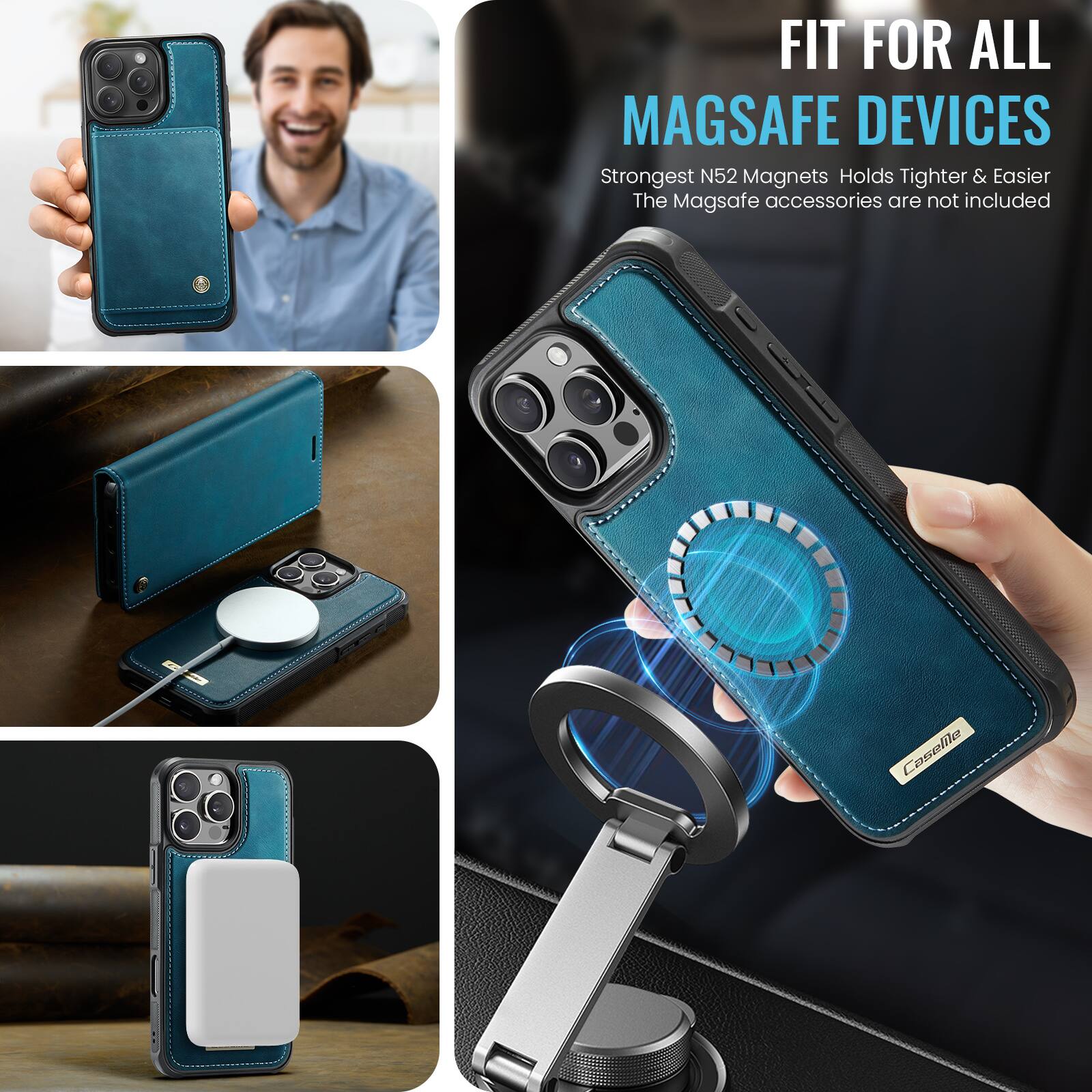 FIT FOR ALL MAGSAFE DEVICES

Strongest N52 Magnets Holds Tighter & Easier

The MagSafe accessories are not included